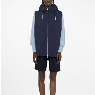 Jil Sander Oversize Down Vest with High Neck & Hood