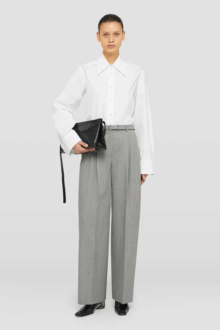 Jil Sander Virgin Wool Wide-Leg Pants with Belt - Image 2