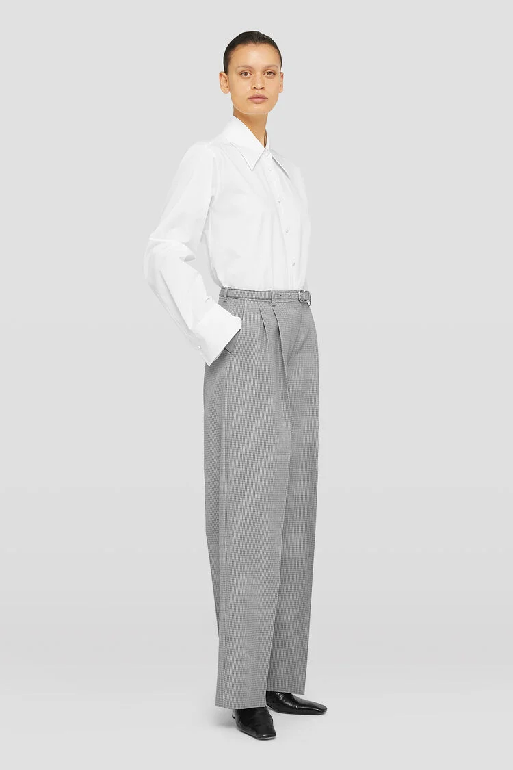 Jil Sander Virgin Wool Wide-Leg Pants with Belt - Image 3