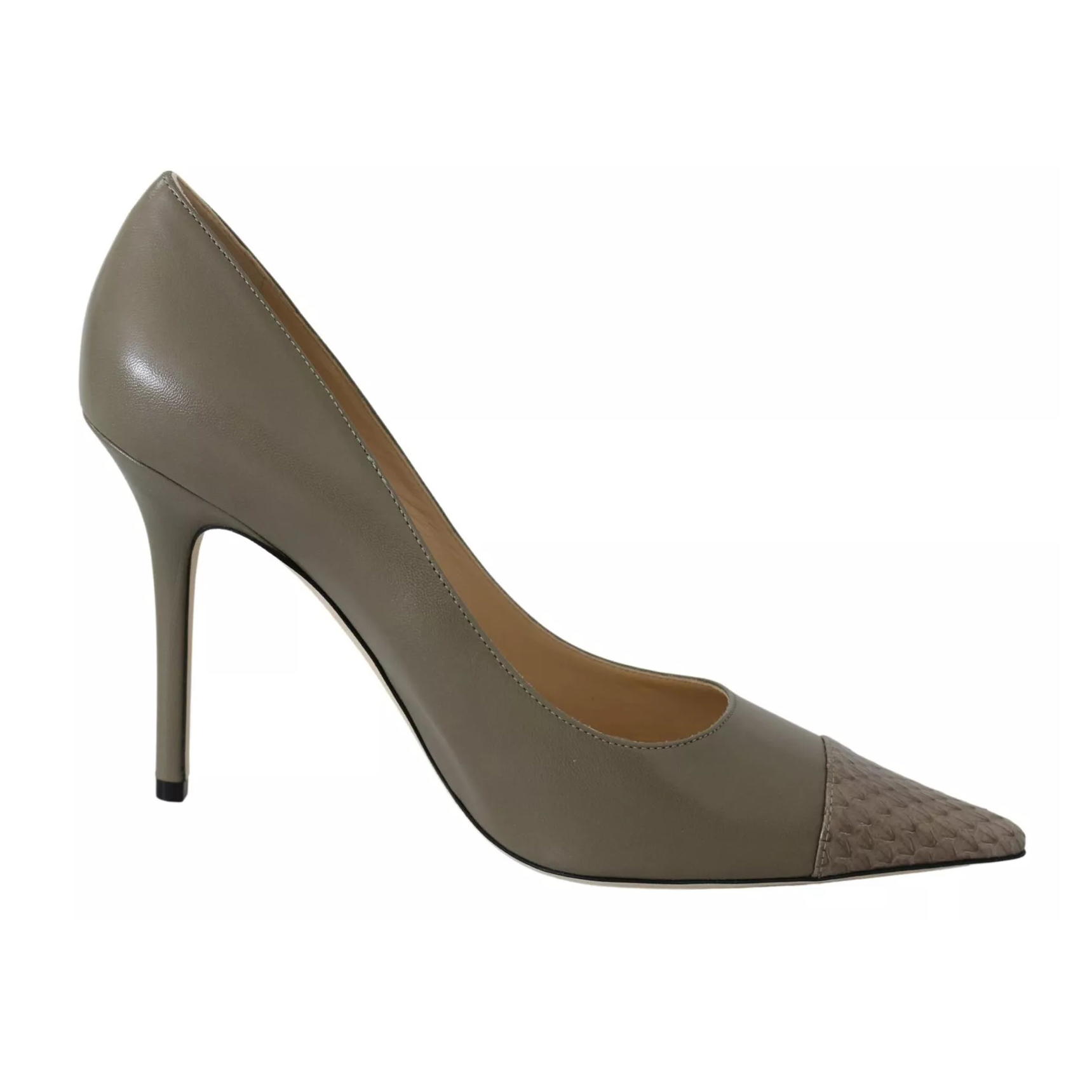 Jimmy Choo Pebble Green Leather Amika Pointed Toe Pumps - Image 3
