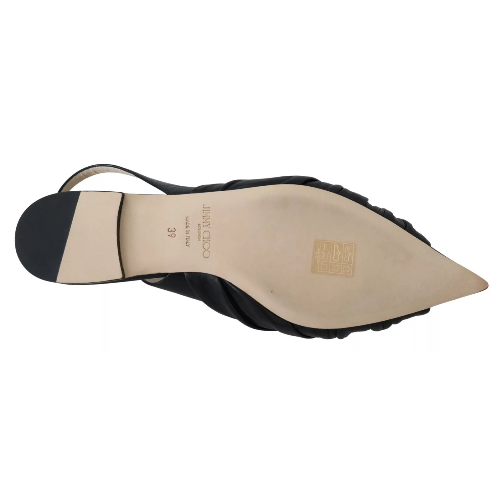 Jimmy Choo Black Annabell Leather Pointed Toe Flats - Image 7