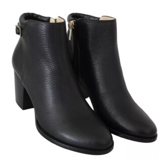 Jimmy Choo Black Method Calf Leather Heeled Boots