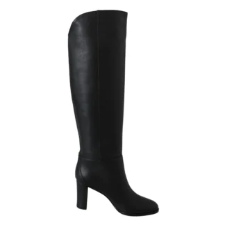 Jimmy Choo Madalie Black Calf Leather Heeled Boots