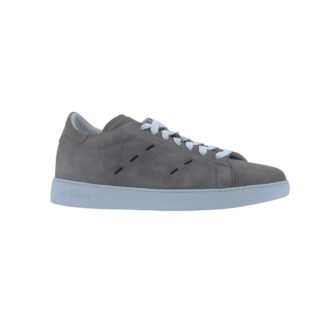 Kiton Calfskin Suede Sneakers with Contrasting Sole