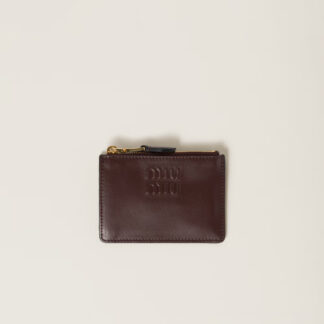 Miu Miu Leather Card Holder with Monogram & Key Ring