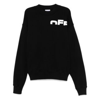 Off-White Cotton Skate Sweatshirt with Iconic Monogram