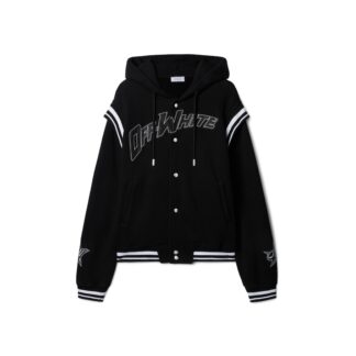 Off-White Cotton Varsity Hoodie