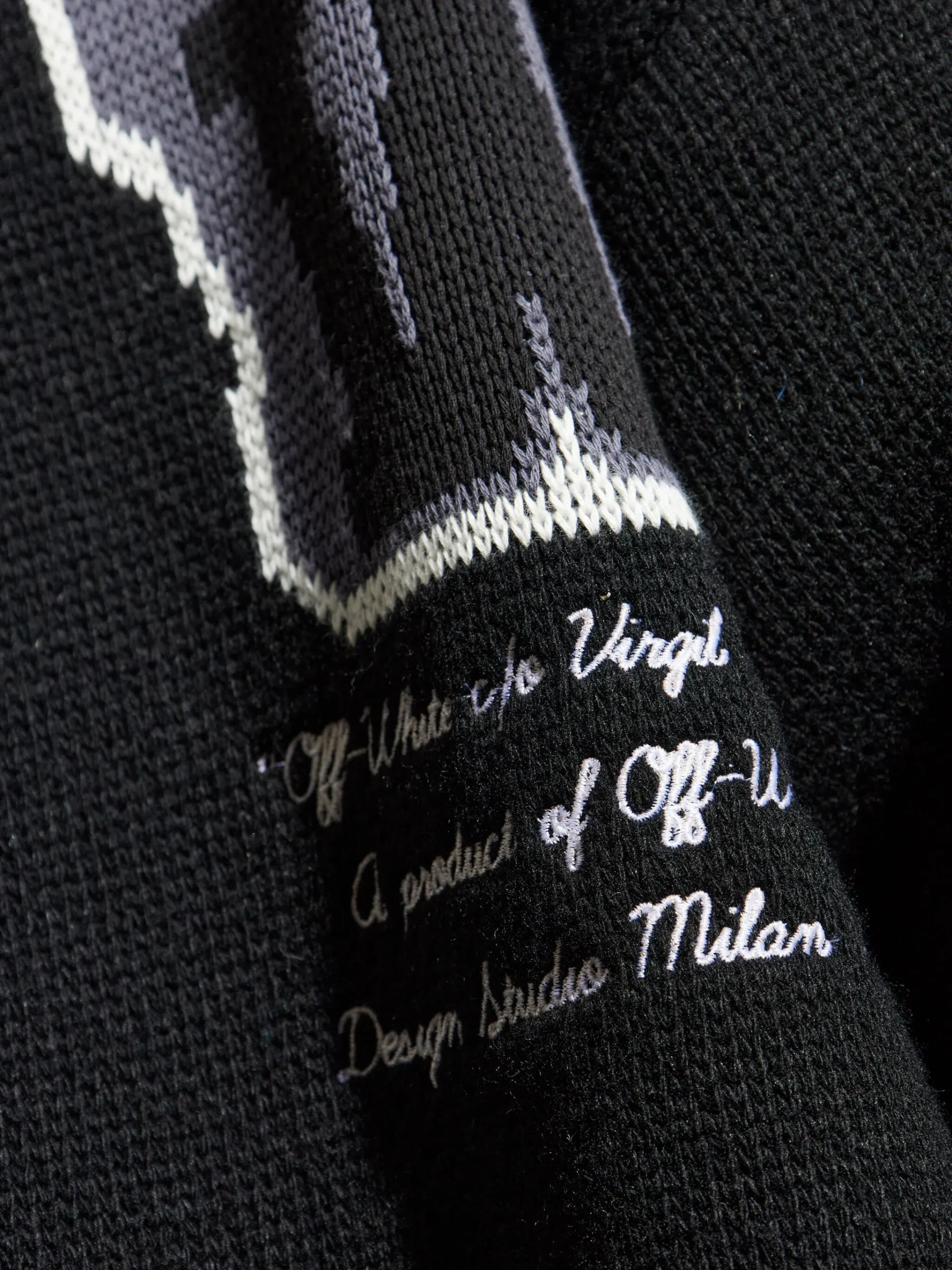 Off-White Cotton Varsity Cardigan with Oversized Fit - Image 4