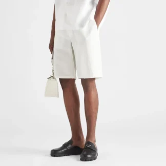 Prada Classic Straight-Leg Cotton Pants with Five-Pocket Design