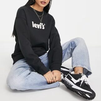 Levi's Black Long-Sleeve Sweatshirt with Iconic Logo Print