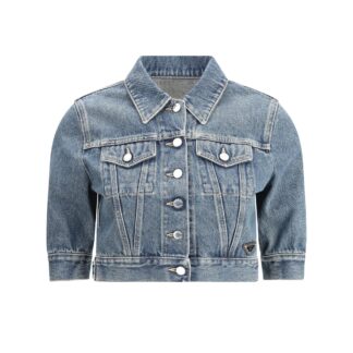 Prada Cropped Cotton Denim Jacket