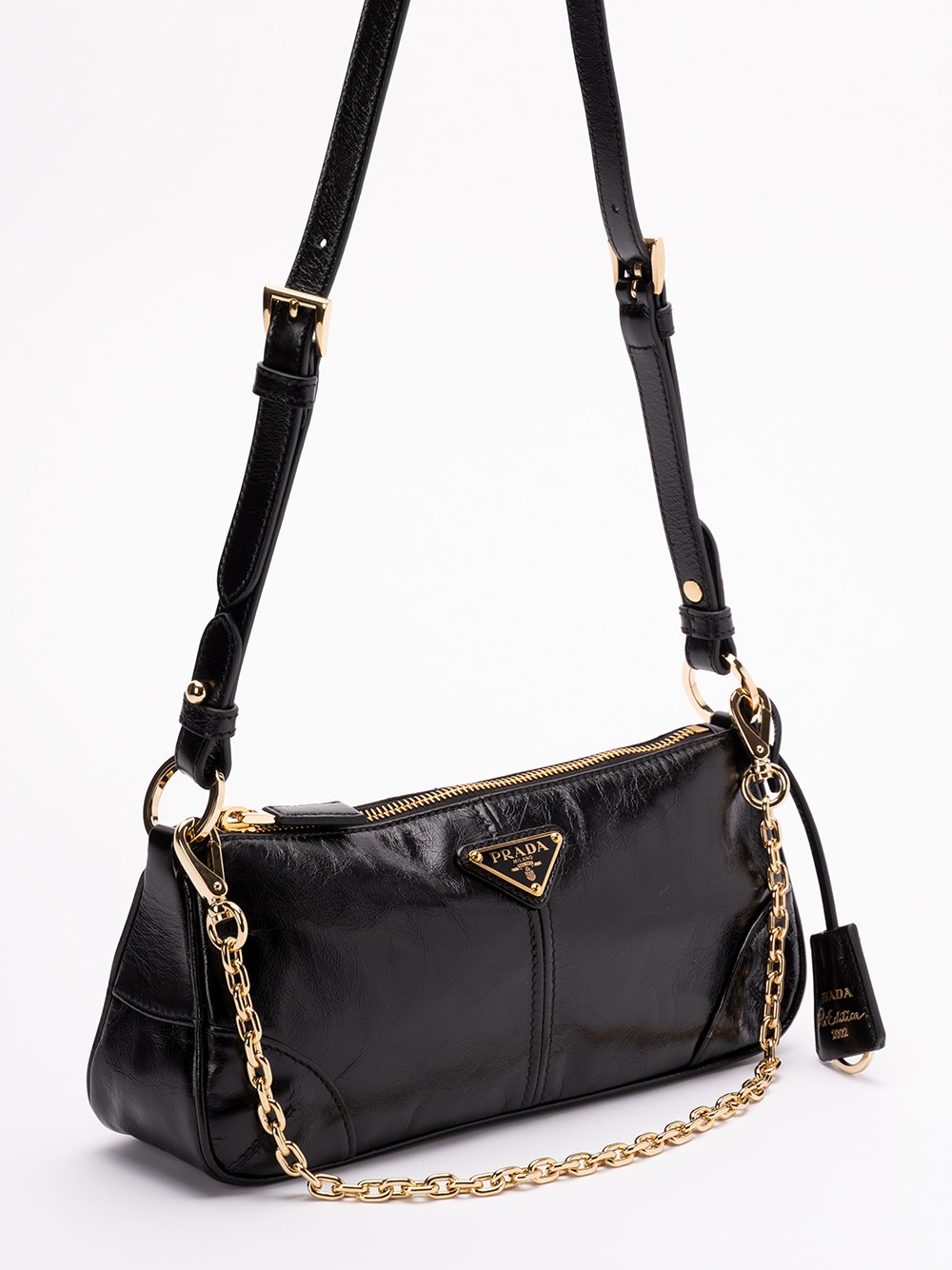 Prada 2002 Re-Edition Leather Shoulder Bag - Image 3