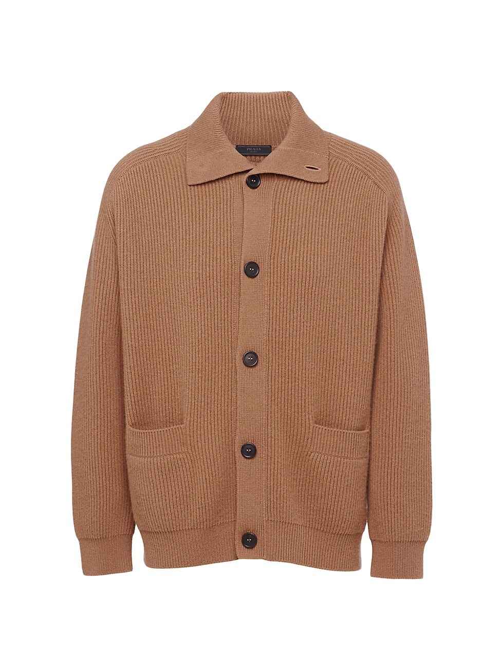 Prada Cashmere Cardigan with High Collar and Button Front Closure - Image 5