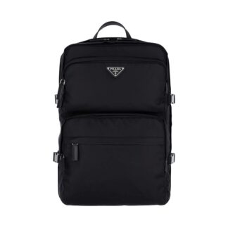 Prada Iconic Backpack with Top Handle and Adjustable Straps
