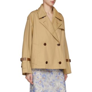 Prada Double-Breasted Trench Jacket with Classic Lapels
