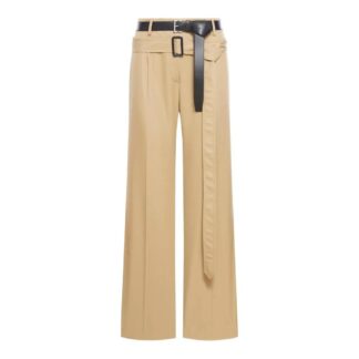 Prada Cotton Pants with Adjustable Leather Belt