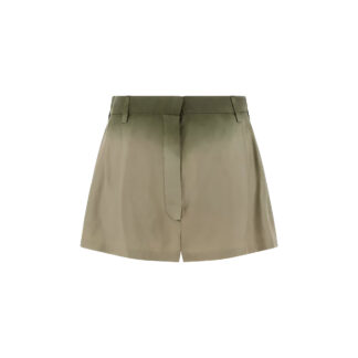 Prada Silk Shorts with Shaded Effect and Iconic Brand Plaque
