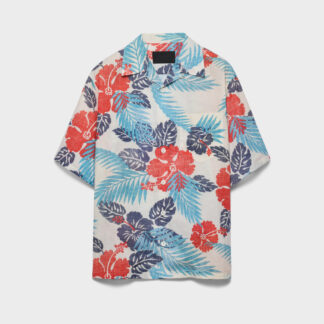 Prada Cotton Batista Ibiscus Shirt