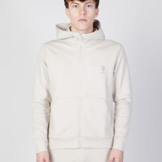 U.S. Polo Assn. Men’s Beige Zip-Up Sweatshirt for Fall/Winter