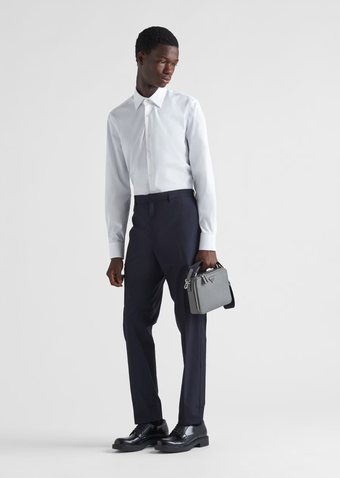 Prada Cotton Pants with Pockets and Belt Loops - Image 2