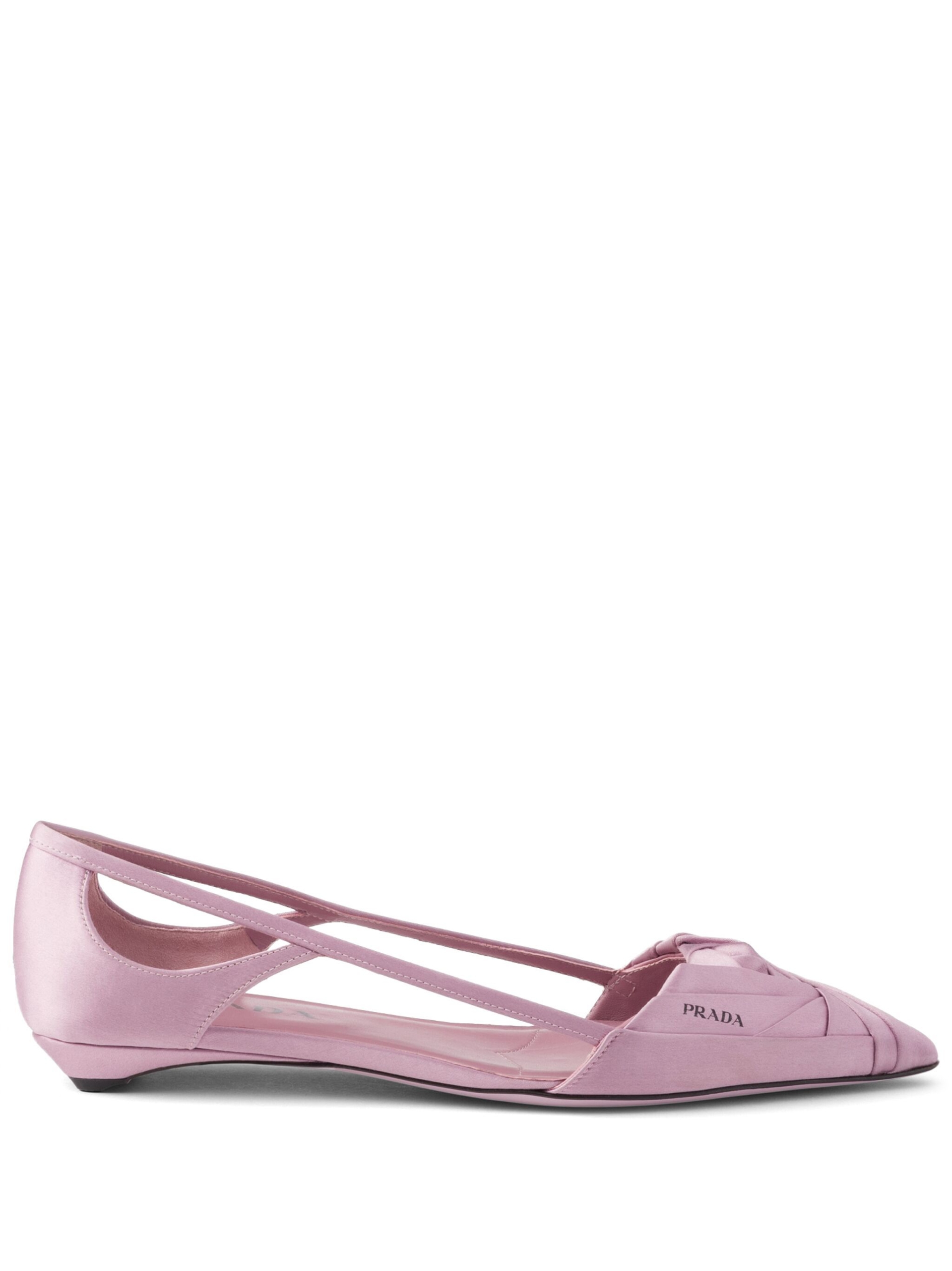 Prada Satin Ballerinas with Elegant Cut-Out Design - Image 4