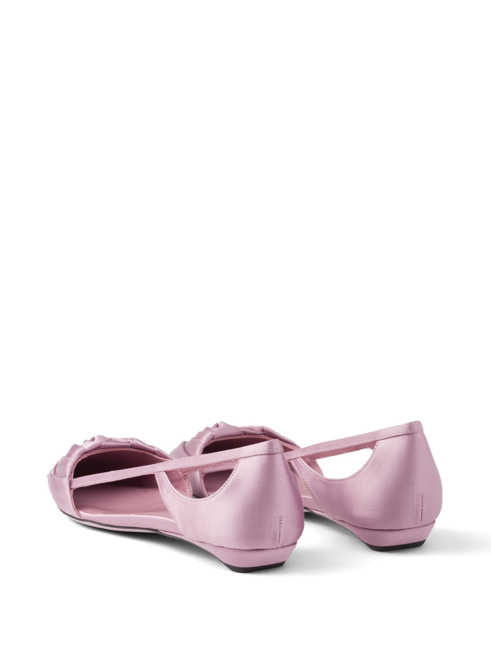 Prada Satin Ballerinas with Elegant Cut-Out Design - Image 5