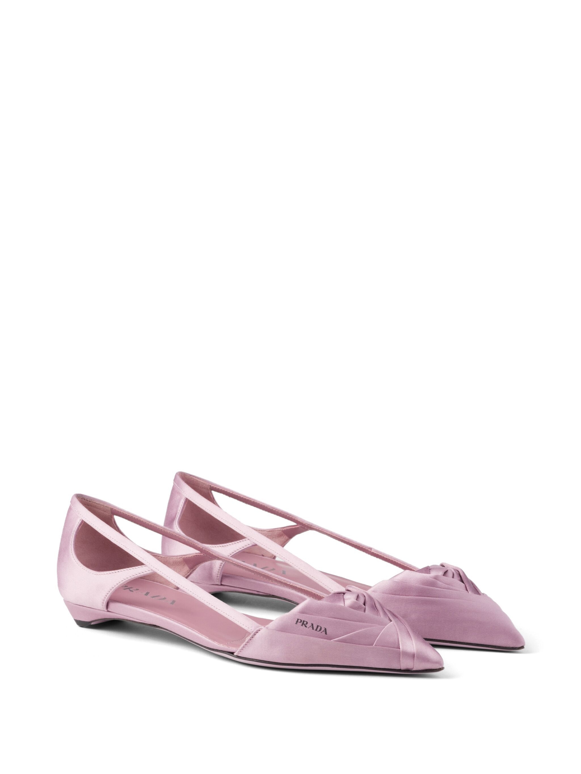 Prada Satin Ballerinas with Elegant Cut-Out Design - Image 6