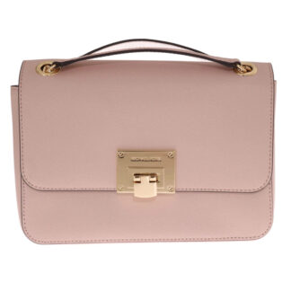 Michael Kors Pink Leather Designer Handbag with Adjustable Strap