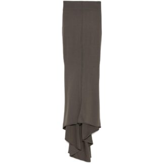 Rick Owens Wool Dauphine Long Skirt