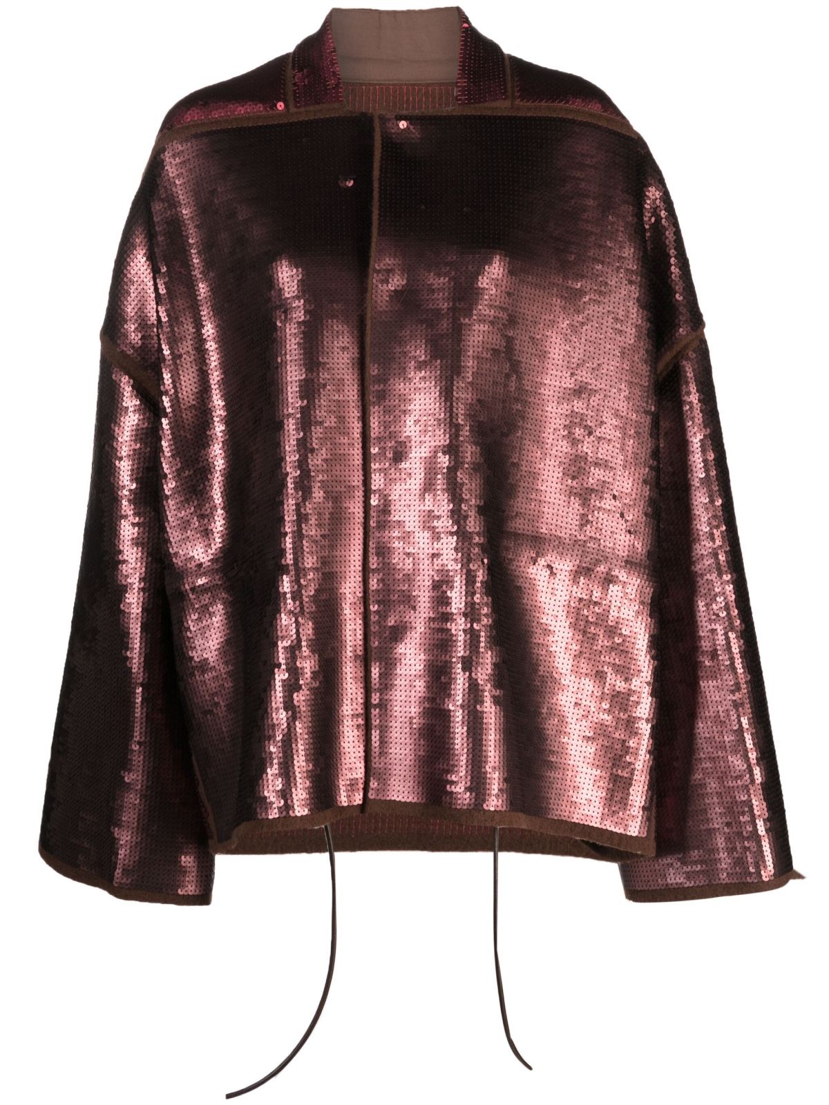 Rick Owens Wool Sail Jacket with Sequin Appliqué - Image 5