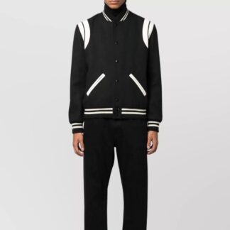 Saint Laurent Wool Teddy College Jacket
