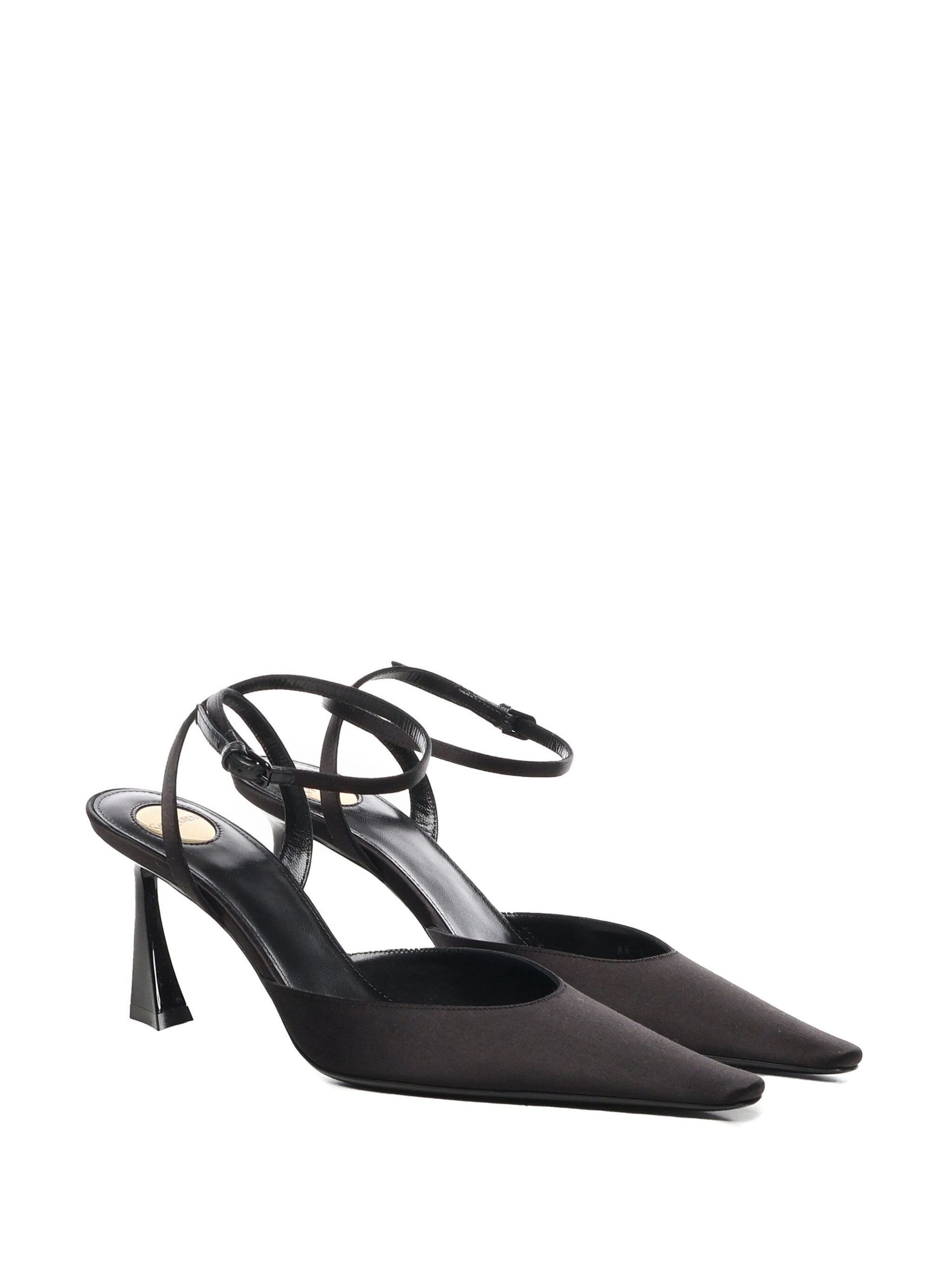 Saint Laurent Aimee Satin Slingback Pumps - Image 2