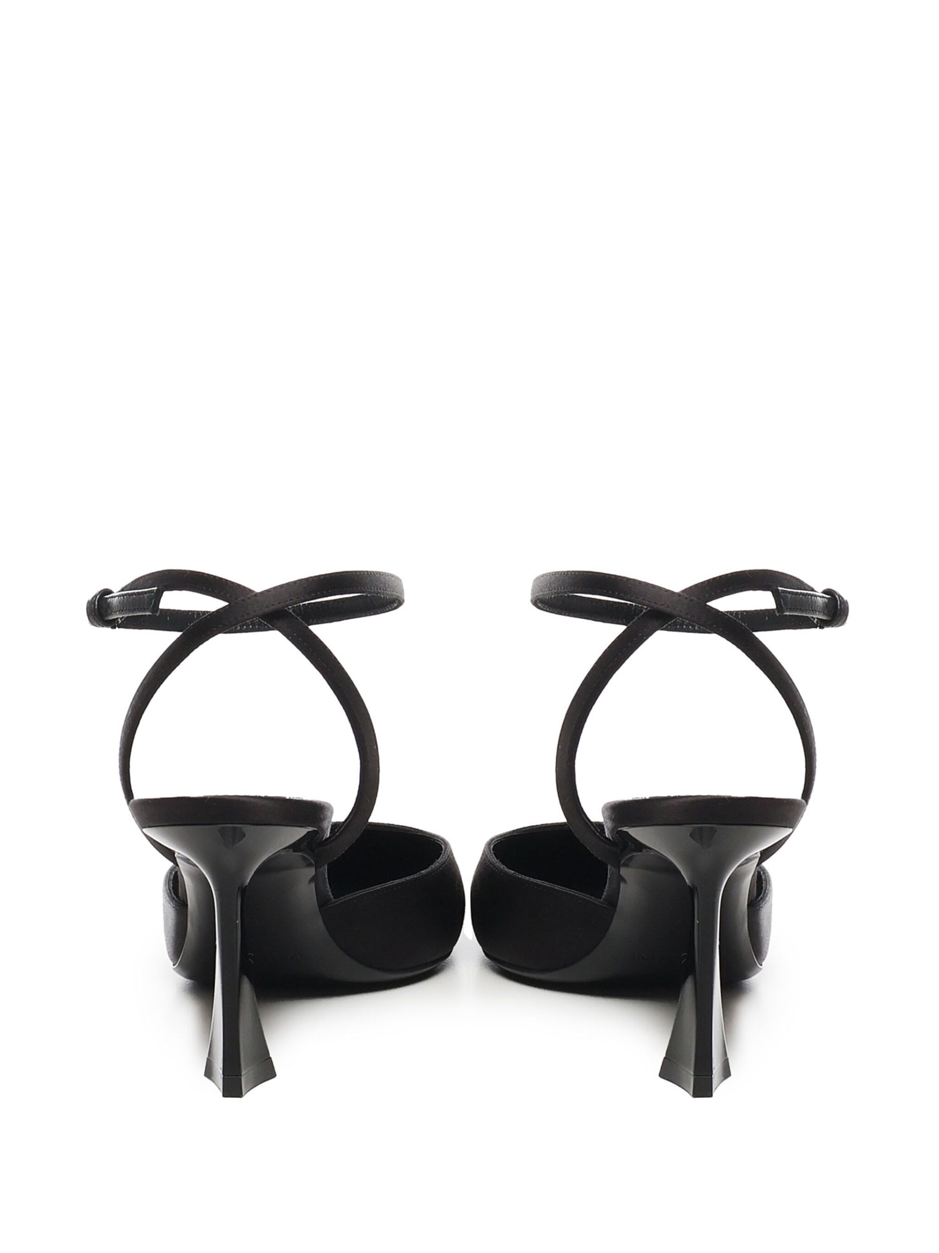 Saint Laurent Aimee Satin Slingback Pumps - Image 3