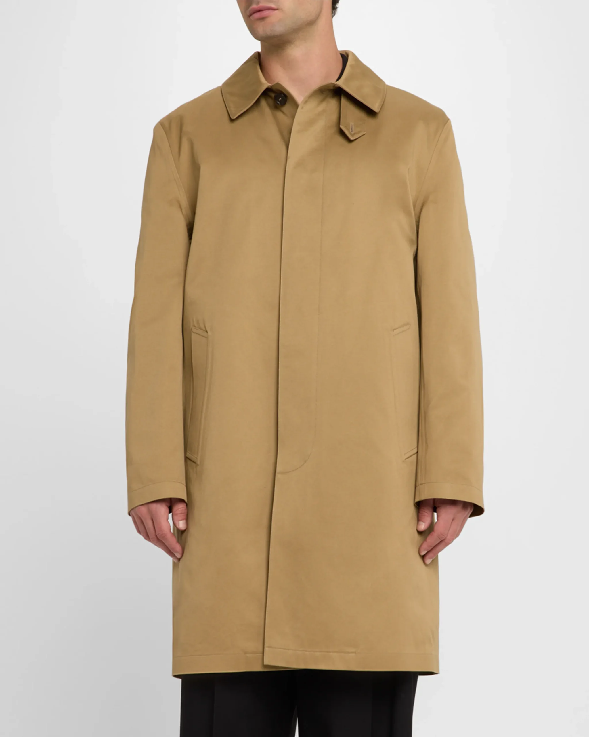 Saint Laurent Cotton Coat with Faux Fur Vest - Image 2