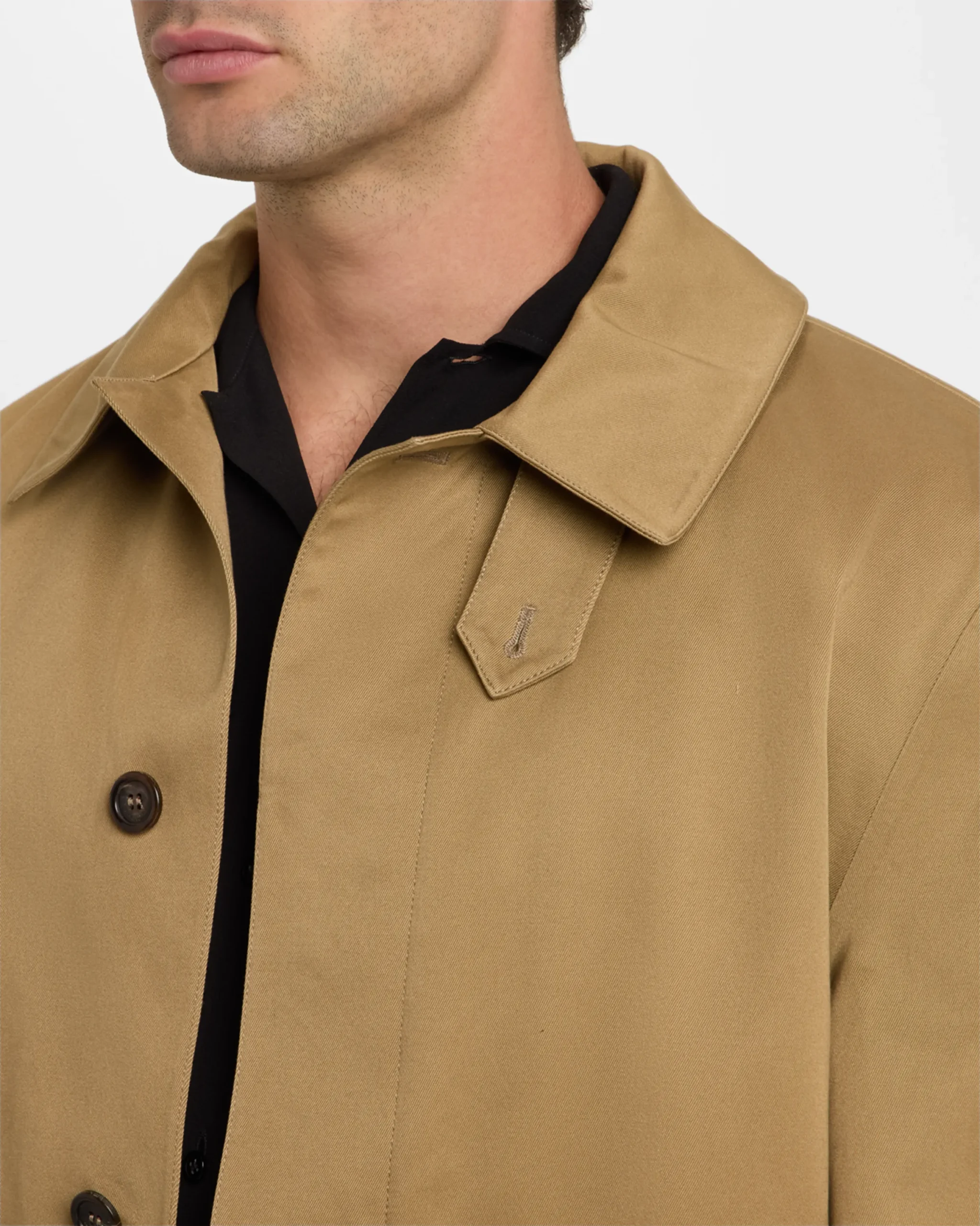 Saint Laurent Cotton Coat with Faux Fur Vest - Image 5