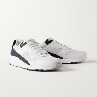 Saint Laurent Leather Bump 15 Sneakers with Suede Details and Platform Sole