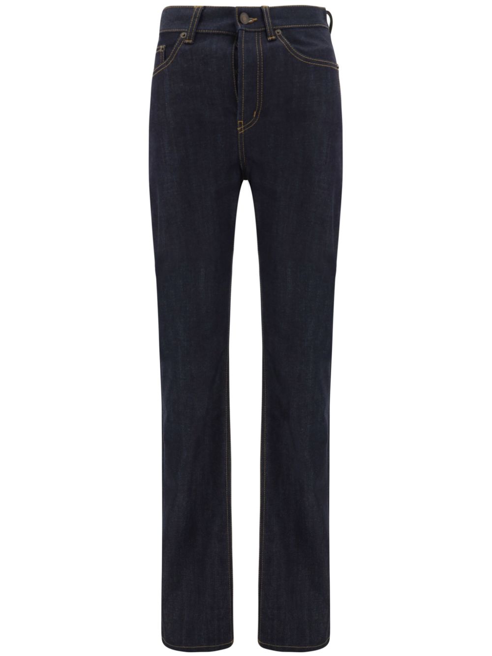 Saint Laurent Cotton Jeans with Straight Fit and Signature Leather Patch - Image 2