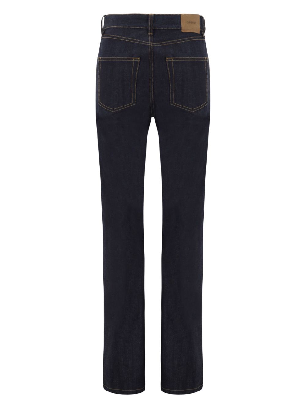 Saint Laurent Cotton Jeans with Straight Fit and Signature Leather Patch - Image 3