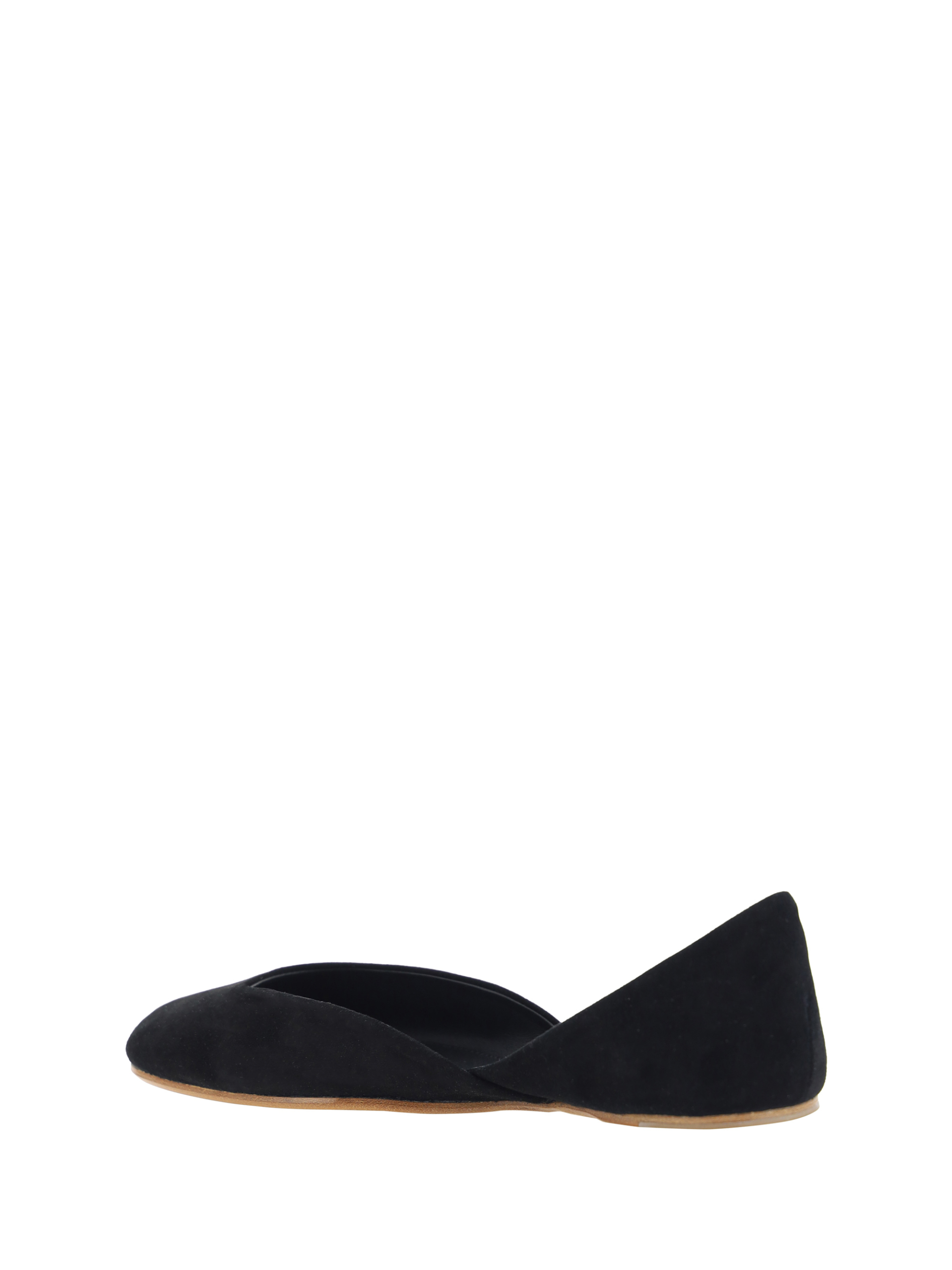 Calfskin Gemma Ballerinas by The Row – Elegant 1960s-Inspired Suede Flats - Image 4