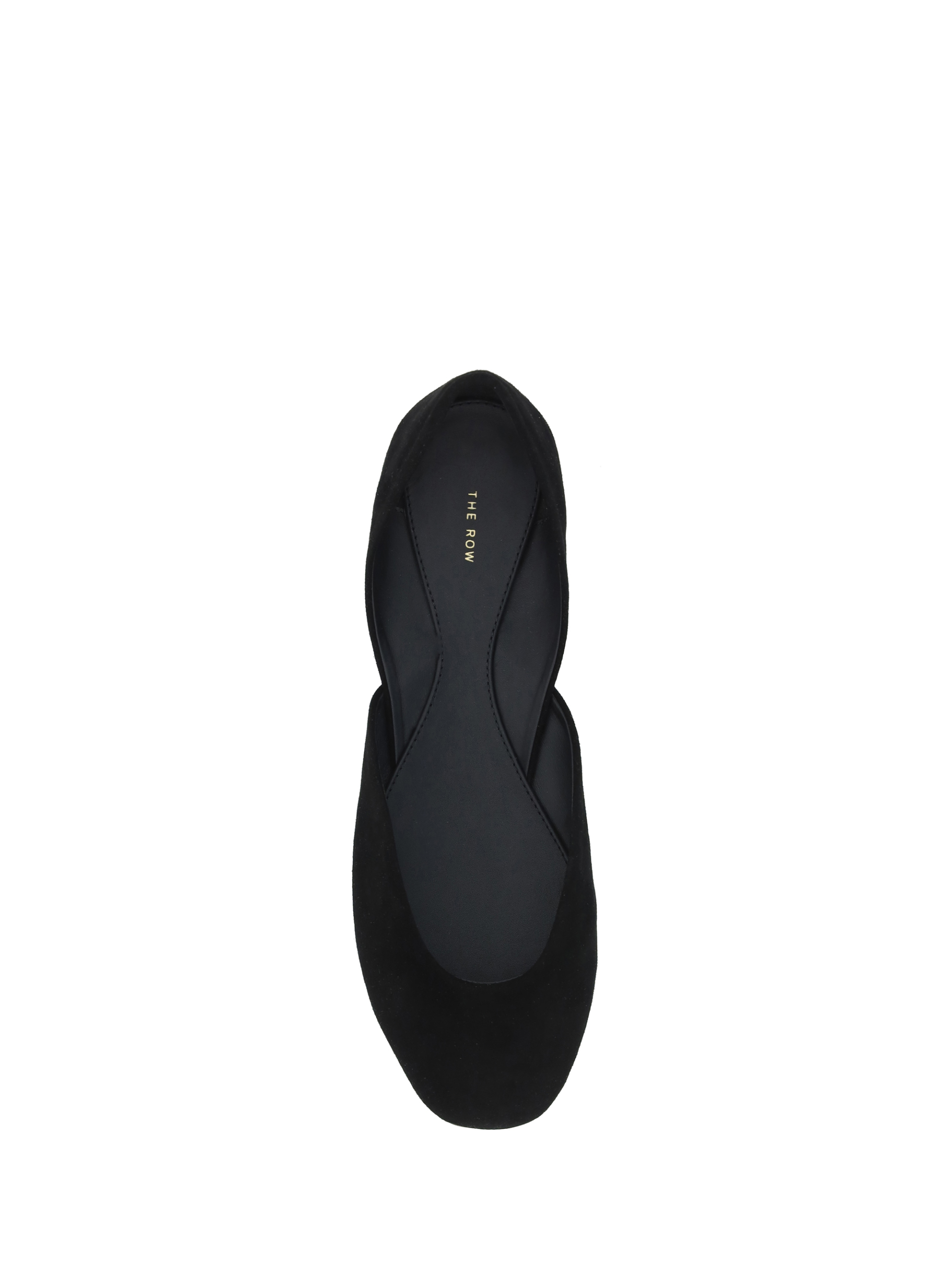 Calfskin Gemma Ballerinas by The Row – Elegant 1960s-Inspired Suede Flats - Image 5