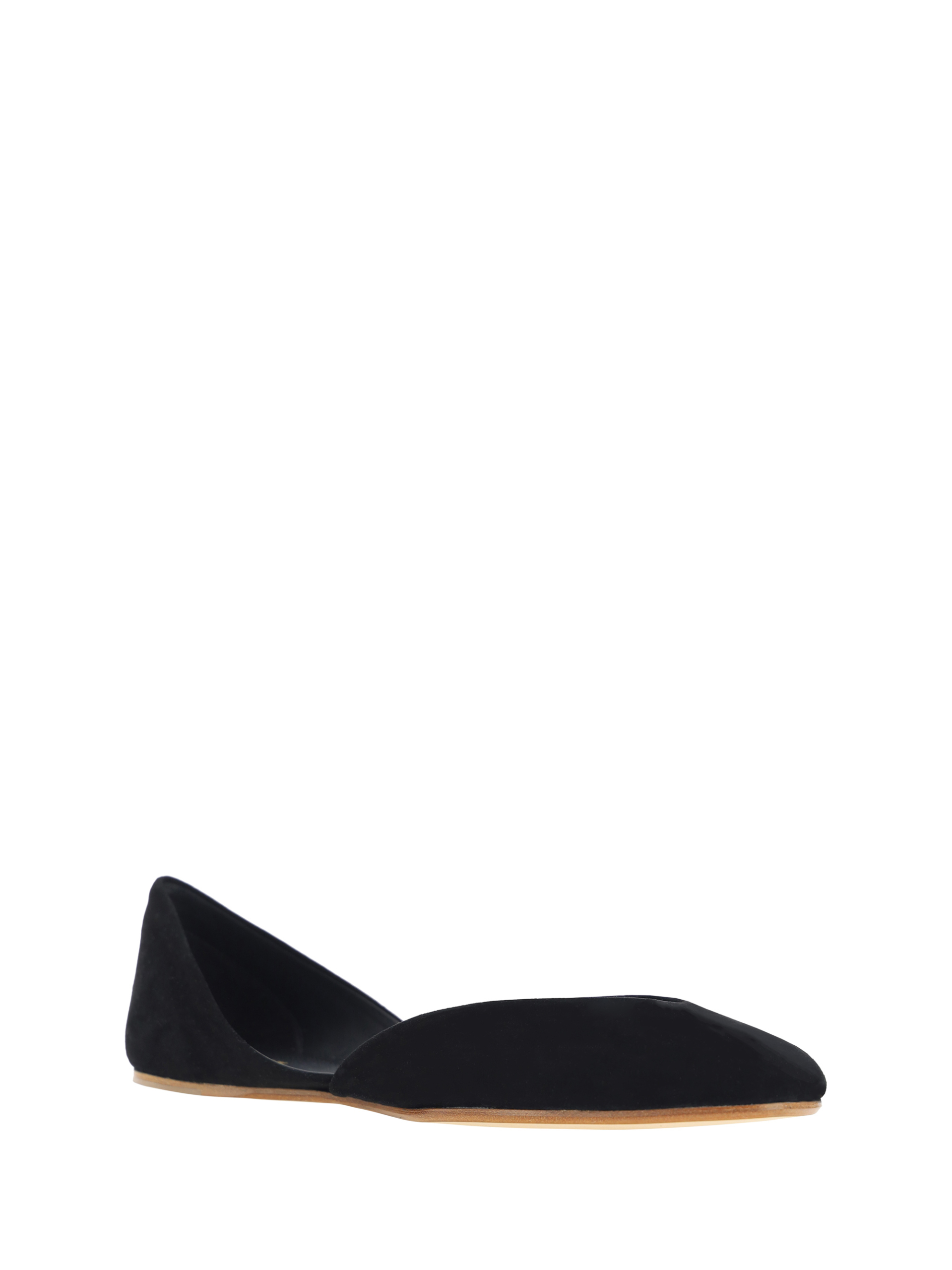 Calfskin Gemma Ballerinas by The Row – Elegant 1960s-Inspired Suede Flats - Image 3