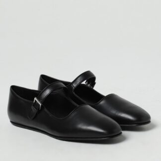 The Row Leather Ava Ballerina Flats with Adjustable Strap