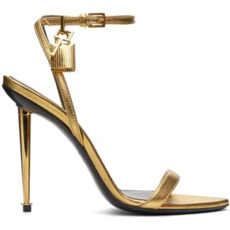 Tom Ford Leather Padlock Stiletto Sandals