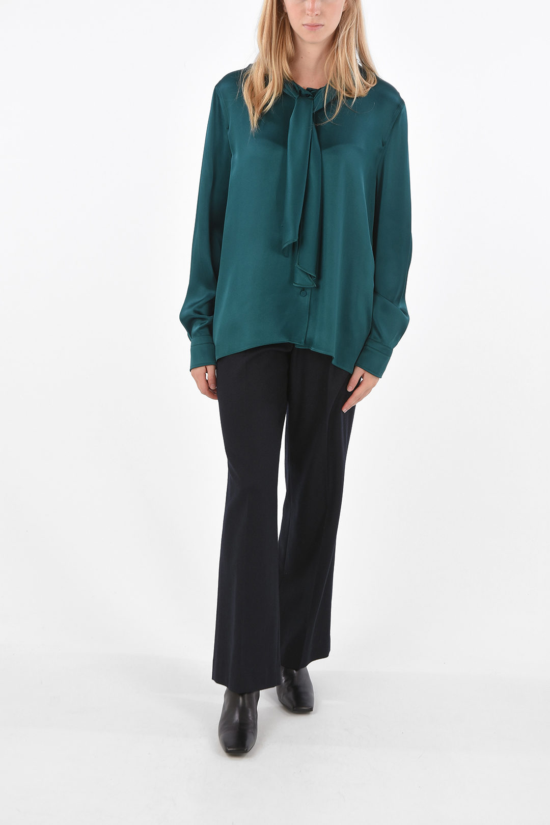 Tom Ford Emerald Green Long-Sleeve Blouse - Image 5