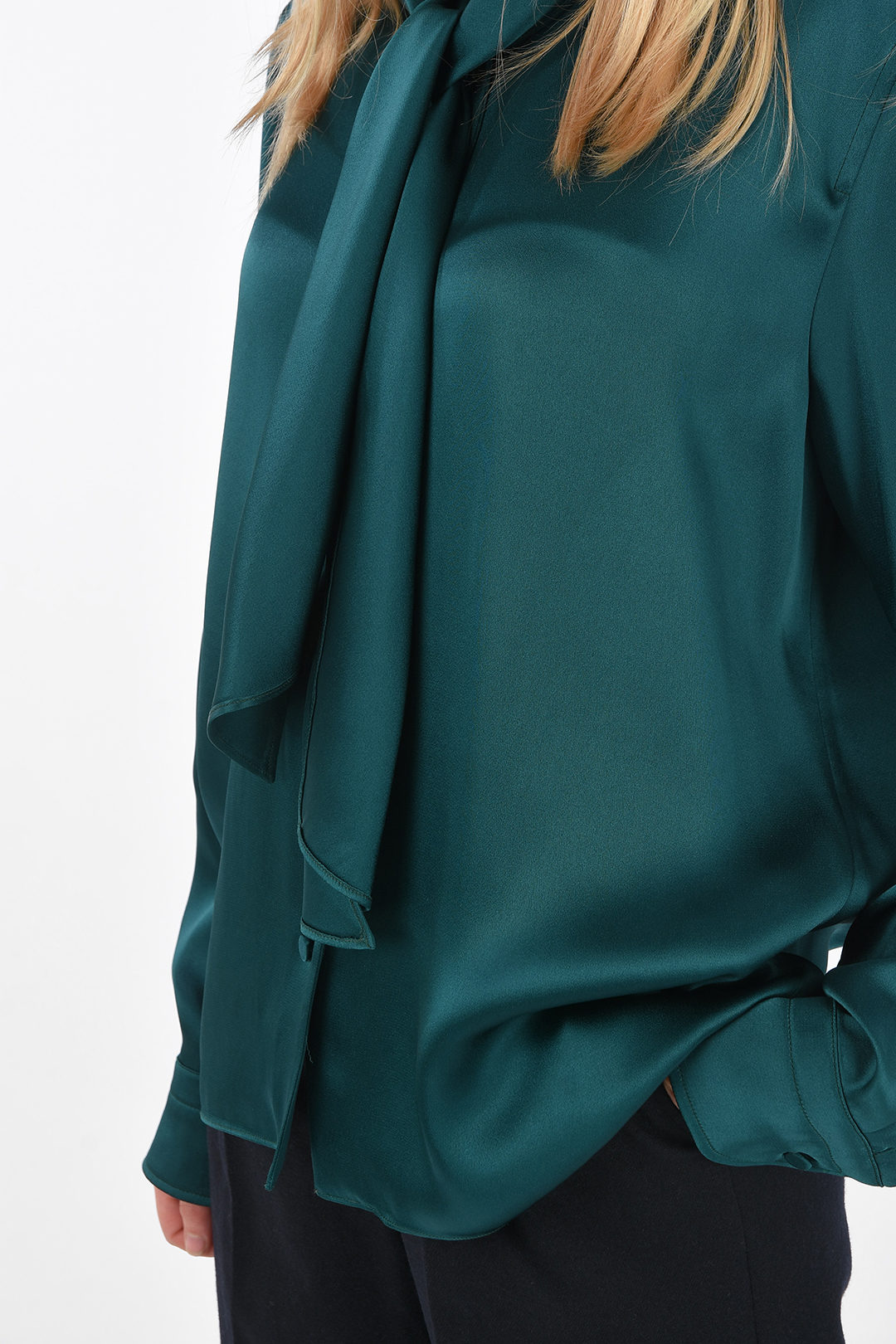 Tom Ford Emerald Green Long-Sleeve Blouse - Image 4
