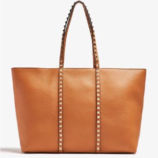 Valentino Garavani Rockstud Garnet Leather Tote Bag