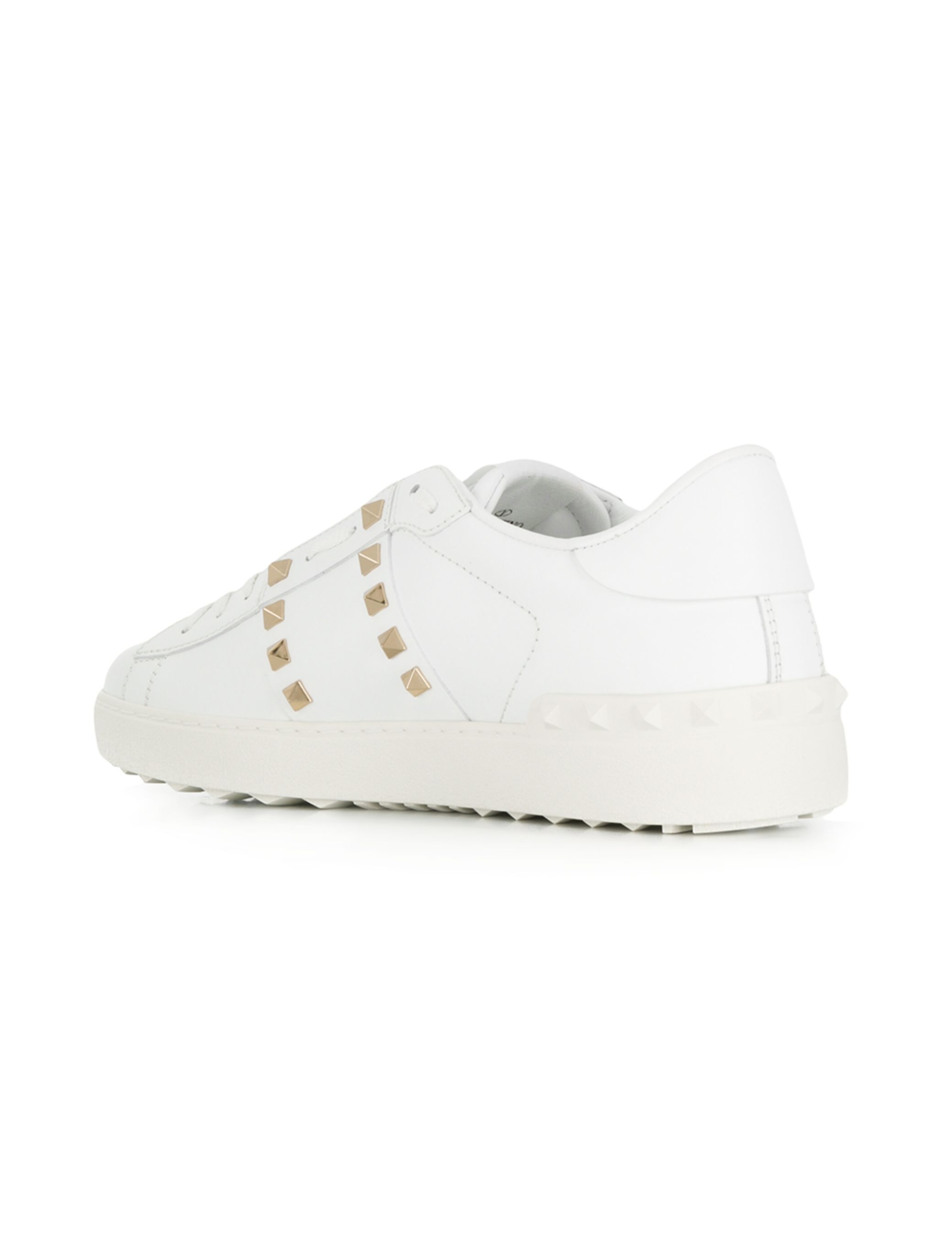 Valentino Garavani Leather Rockstud Sneakers - Image 4