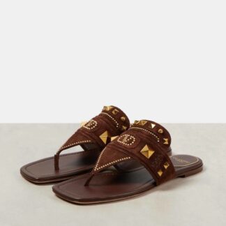 Valentino Garavani Suede Rockstud Sandals