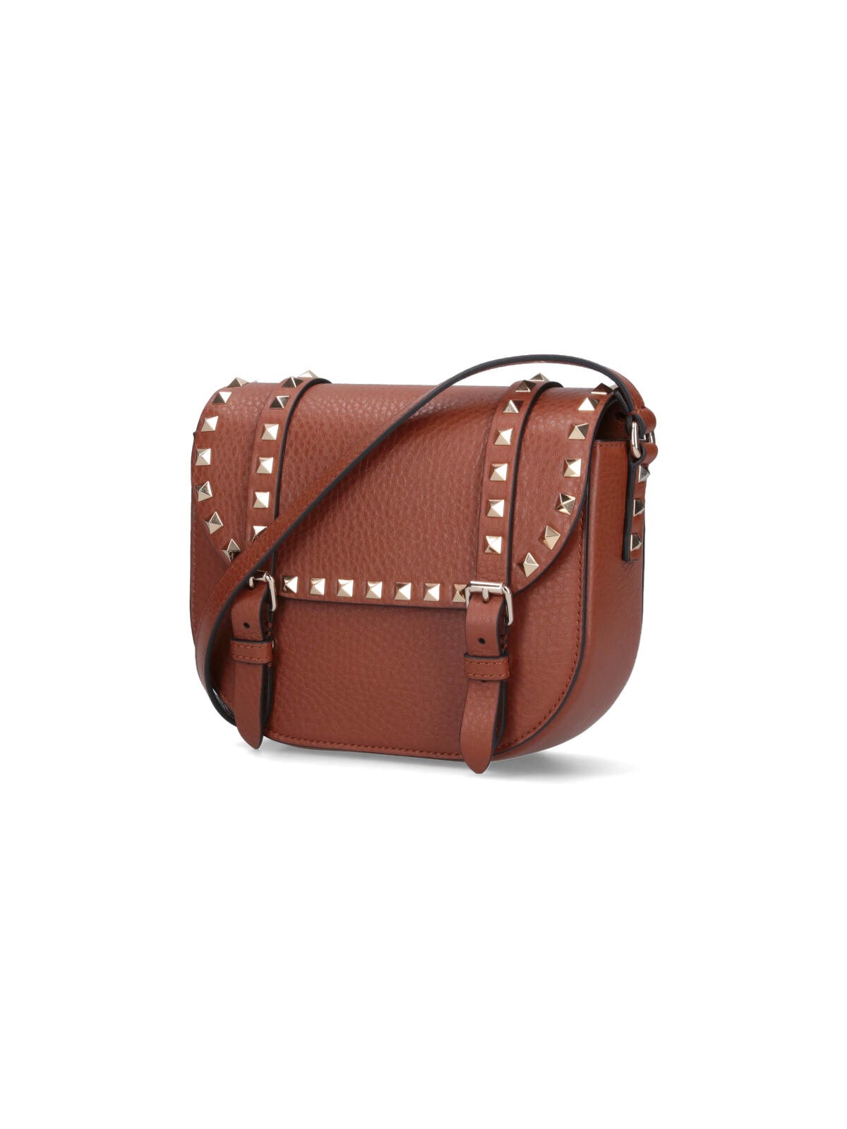 Valentino Garavani Leather Rockstud Shoulder Bag - Image 3