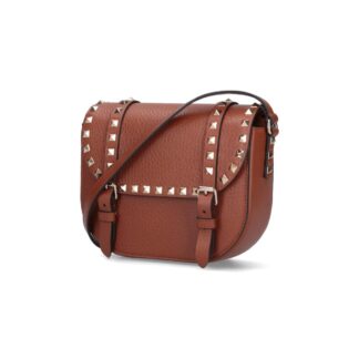 Valentino Garavani Leather Rockstud Shoulder Bag
